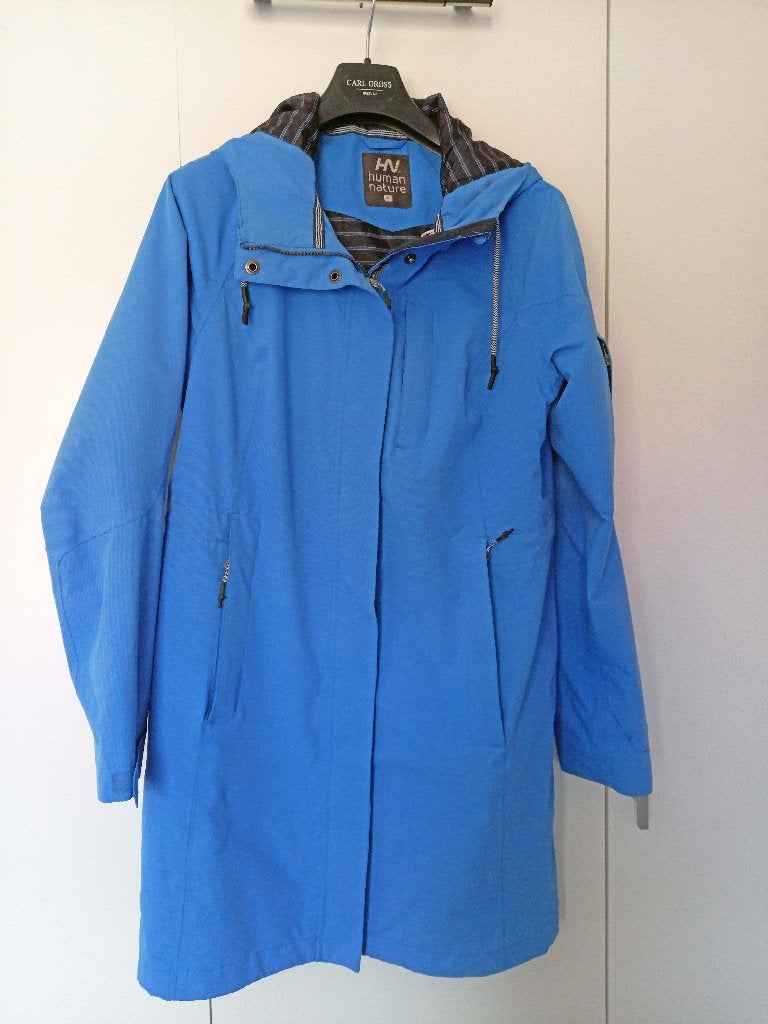 Human Nature regenjas maat L, Ophalen of Verzenden, Zo goed als nieuw, Maat 42/44 (L), Blauw