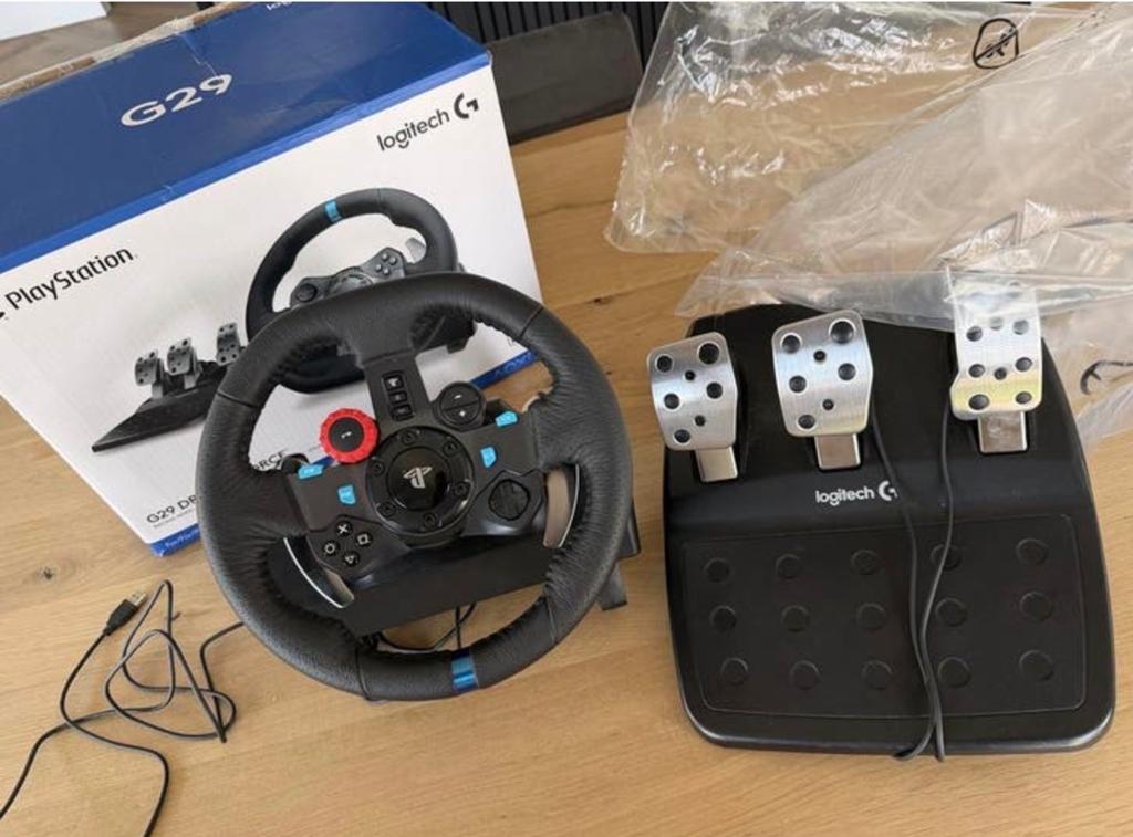 Nieuw Logitech G29 Driving Force Racestuur met Pedalen, Racestuur, Nieuw, Force feedback, Logitech