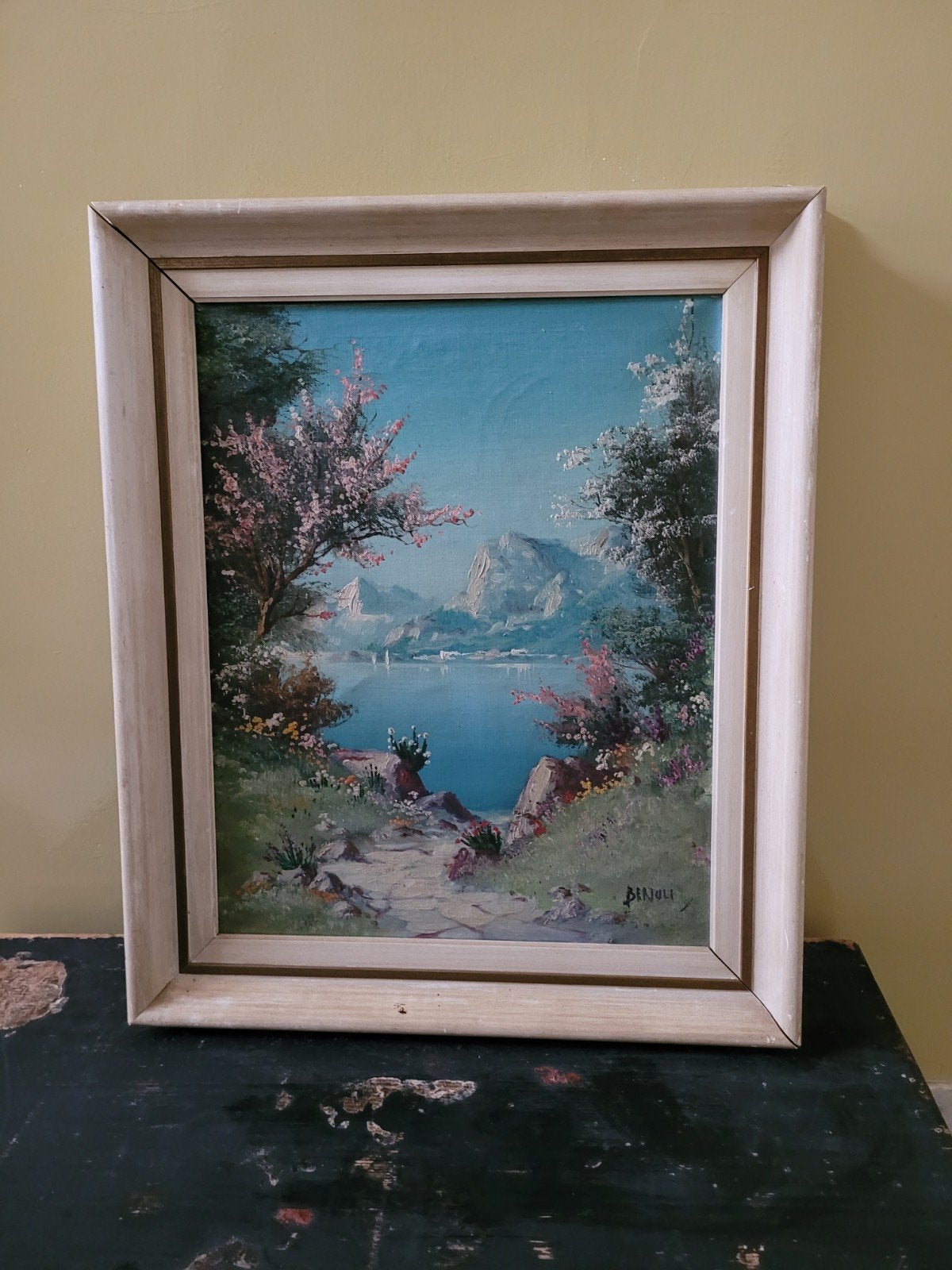 Retro schilderij, vintage schilderij 52-62 cm, Ophalen of Verzenden
