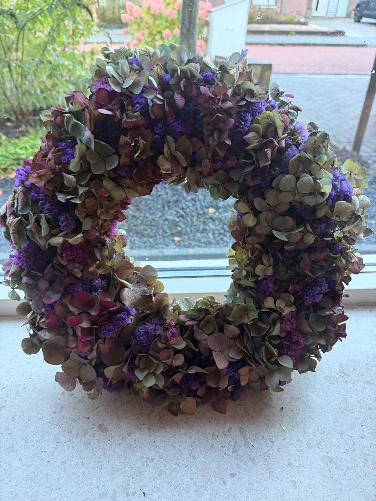 Herfstkrans hortensia krans, Ophalen, Nieuw