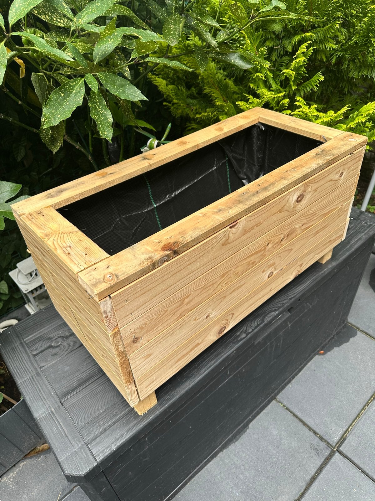 Houten Bloembak met Worteldoek L75*B35*H38 - Nieuw, Tuin en Terras, Balkon, Nieuw, Ophalen of Verzenden, 60 tot 100 cm