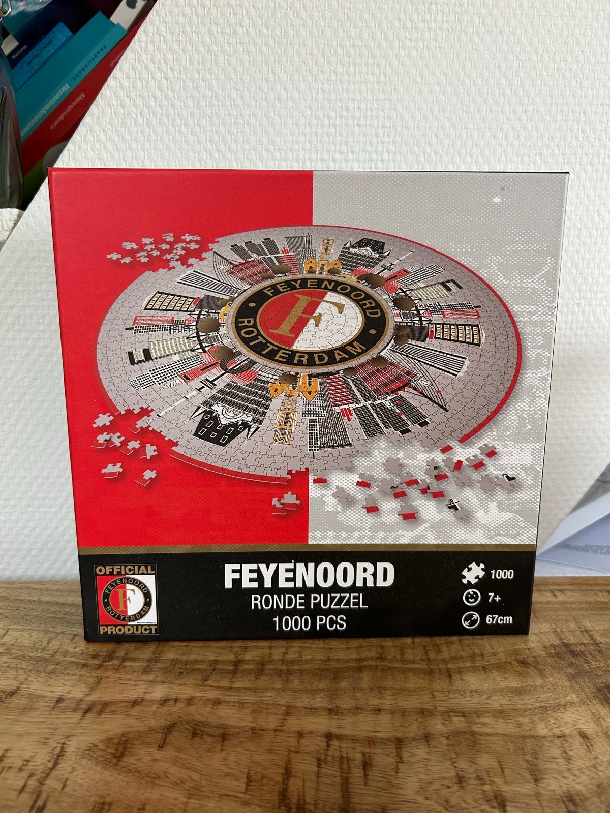 Feyenoord Ronde Puzzel 1000 Stukjes, Hobby en Vrije tijd, Denksport en Puzzels, Ophalen of Verzenden, 500 t/m 1500 stukjes, Zo goed als nieuw