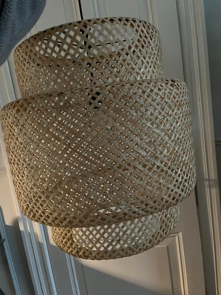 Ikea Sinnerlig bamboe hanglamp, Ophalen of Verzenden, Gebruikt, Overige vormen, 50 cm of meer