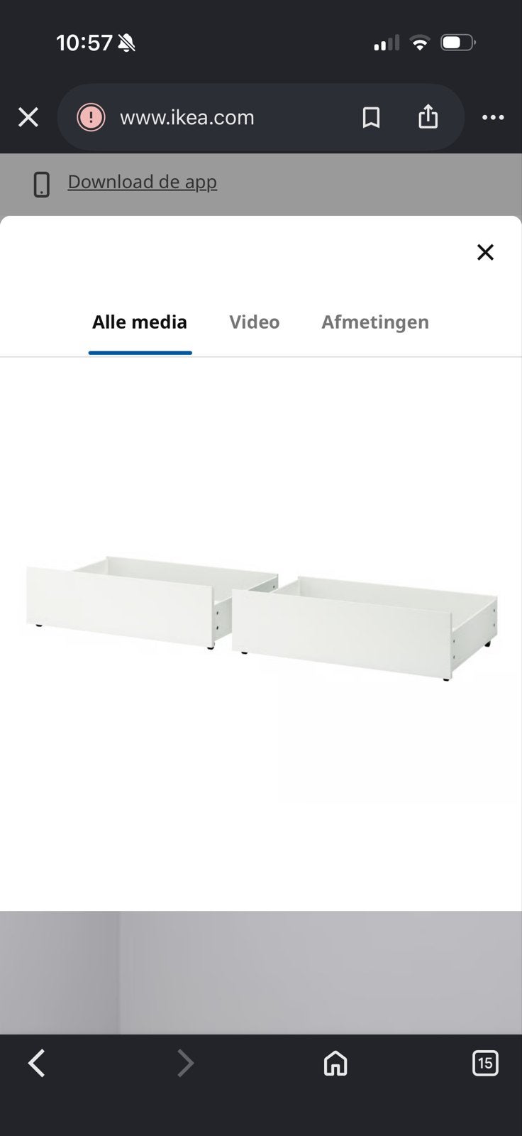 4x IKEA MALM bedlades wit - extra opbergruimte, Ophalen, Gebruikt, Wit, Hout