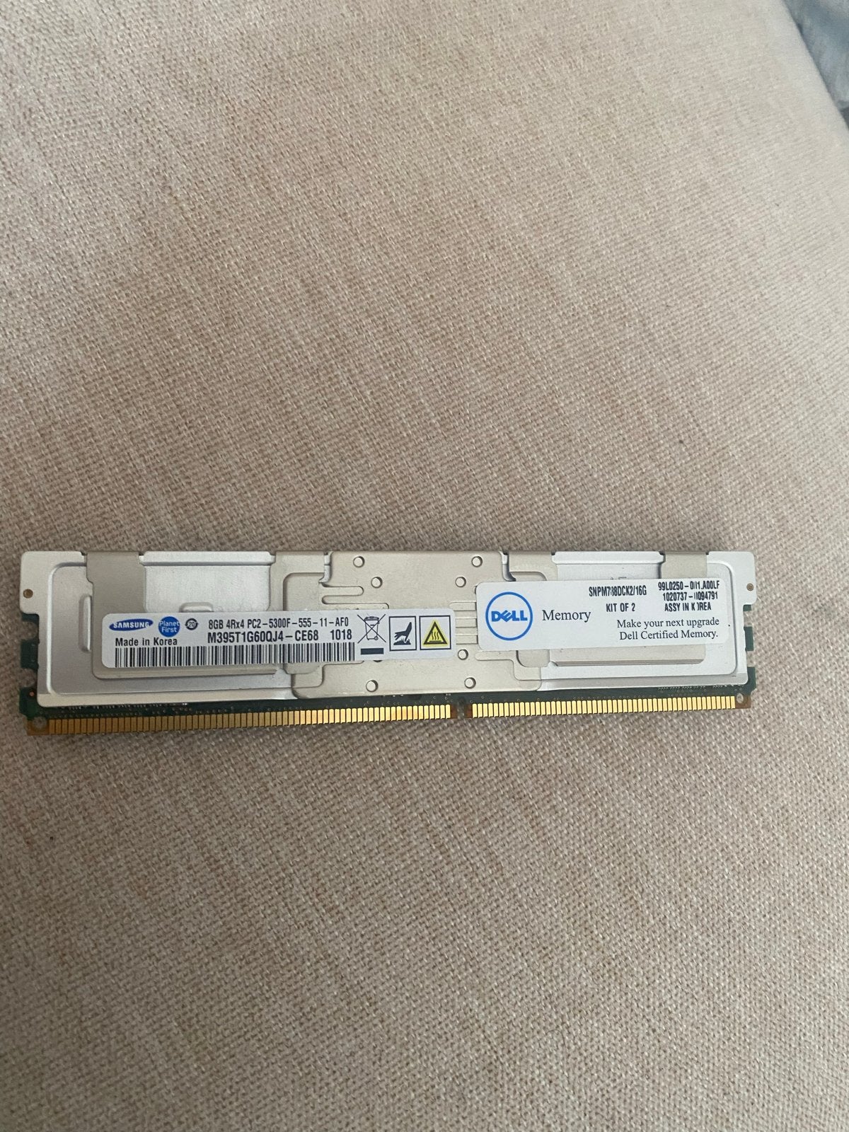 Dell Certified 8GB DDR2 RAM Geheugenmodule, Computers en Software, RAM geheugen, Gebruikt, Server, 8 GB, Ophalen of Verzenden