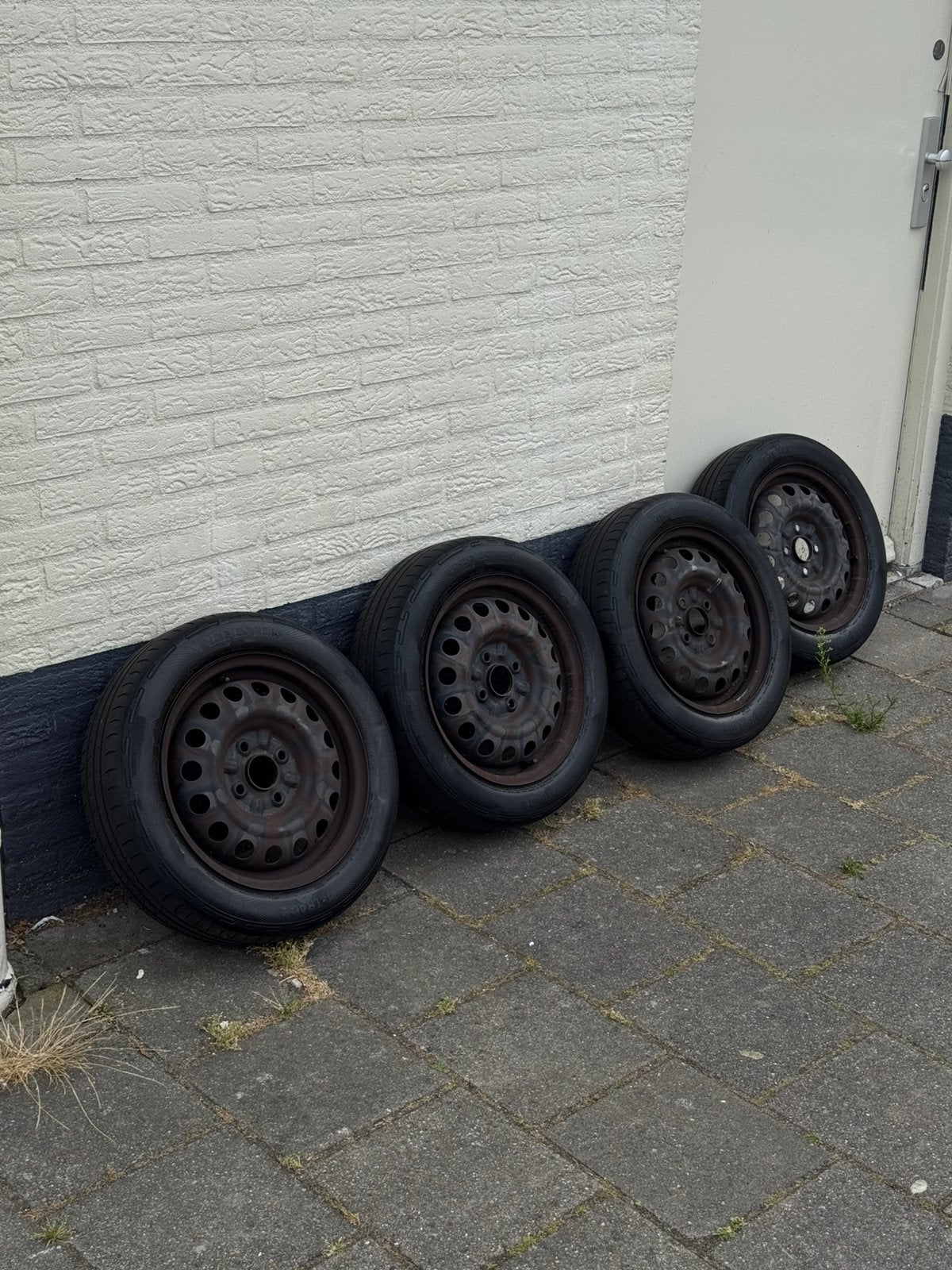 14” Vredestein T-Trac 2 155/65 14 zomerbanden, Ophalen, 14 inch, Gebruikt, 155 mm