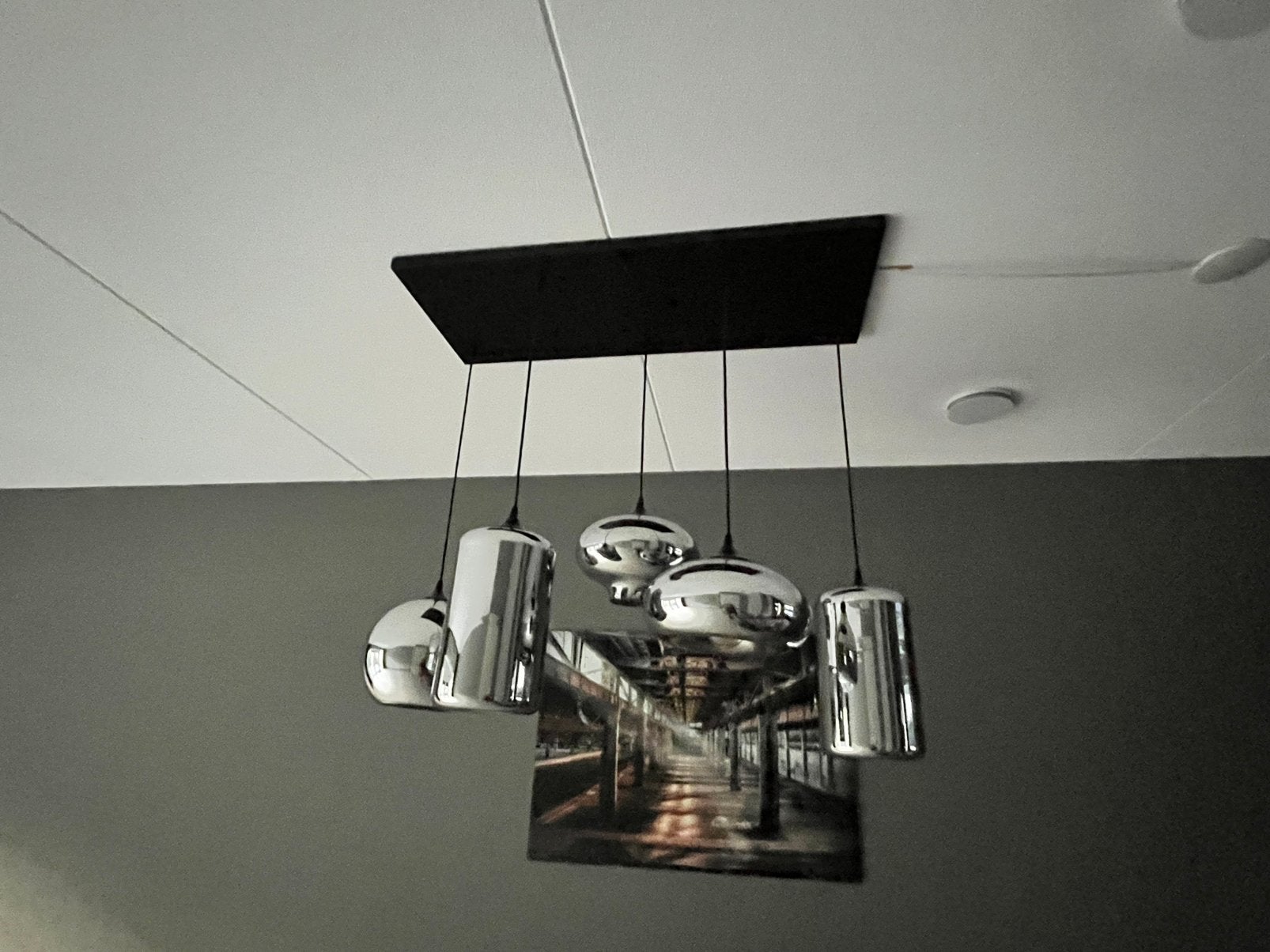 Prachtige hanglamp met Philips Wiz systeem lampen, Ophalen, Zo goed als nieuw, Hotel Chique, E27 (groot)