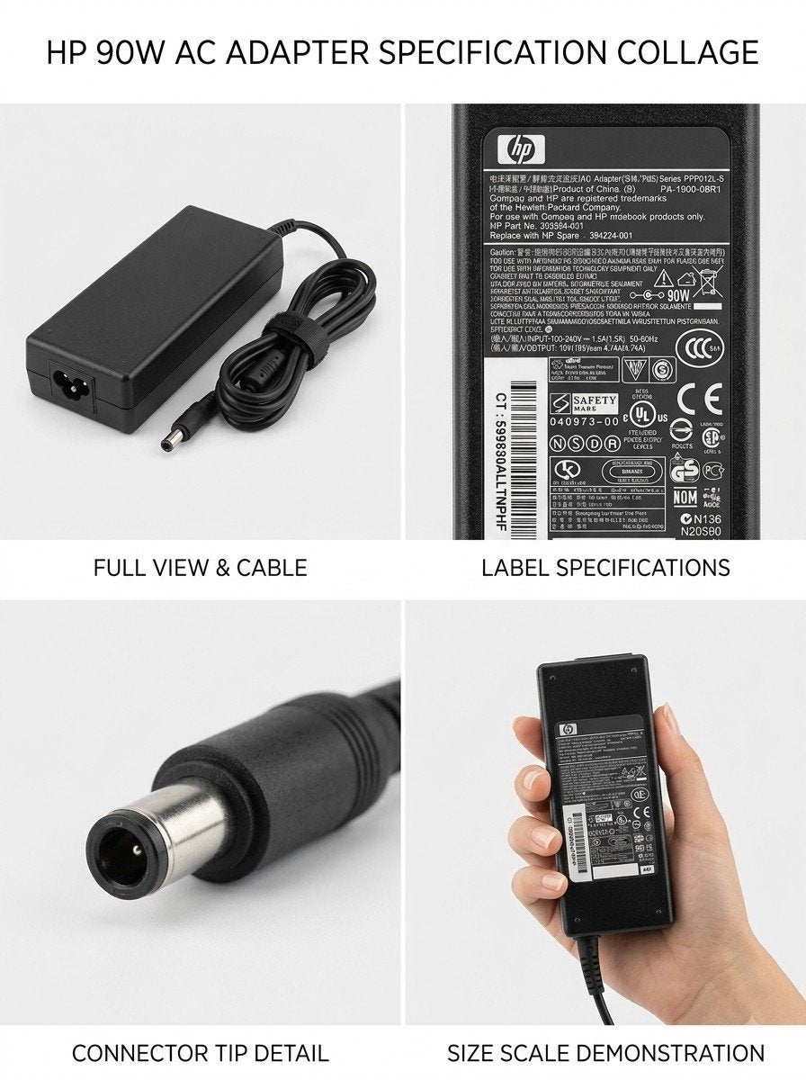 HP 90W AC Adapter Oplader voor Laptop/Originele HP, Ophalen of Verzenden, Gebruikt, HP