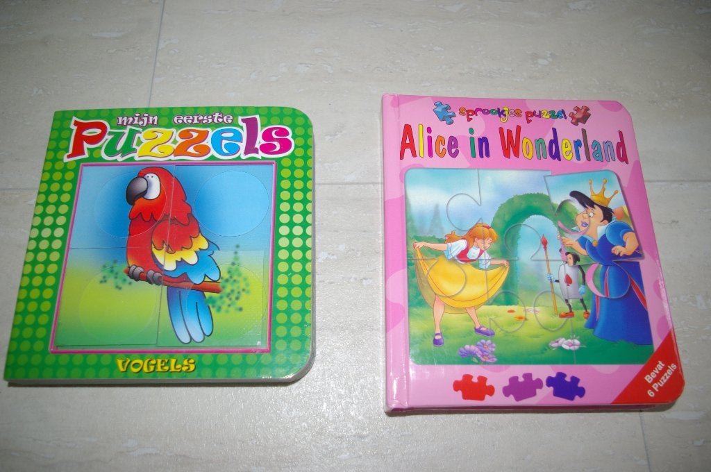 Twee kinderboeken met puzzels., Boeken, Ophalen of Verzenden, Zo goed als nieuw, Fictie algemeen