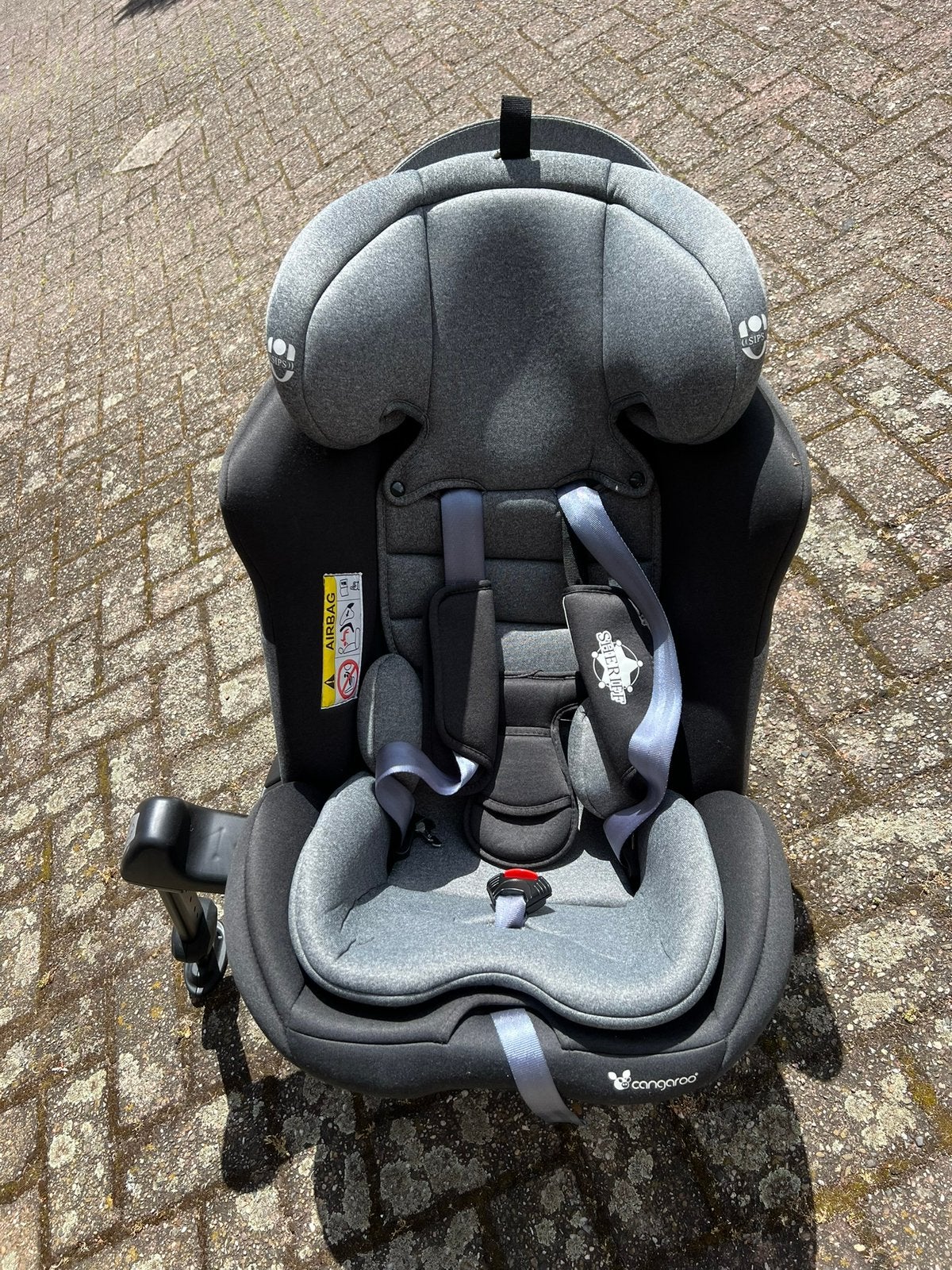Cangaroo sheriif autostoeltje groep 0-36 kg, grijs, Autogordel, Zo goed als nieuw, 9 t/m 36 kg, Ophalen