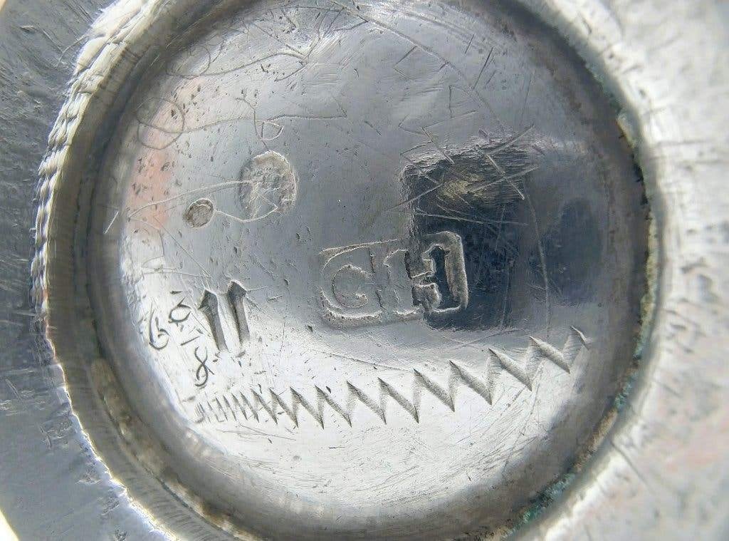 Zilveren huwelijksbeker, G. Henning, Stockholm, Zweden, 1756, Verzenden, Zilver