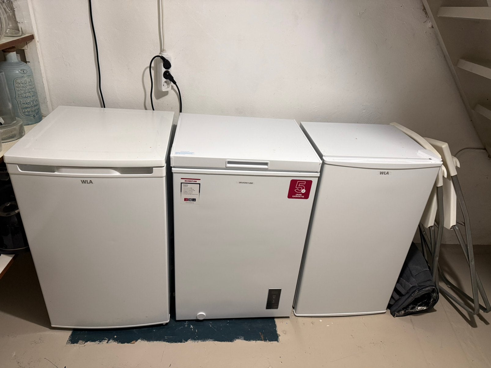 2 vriezers en 1 koelkast, Zonder vriesvak, 75 tot 100 liter, Zo goed als nieuw, Energieklasse A of zuiniger