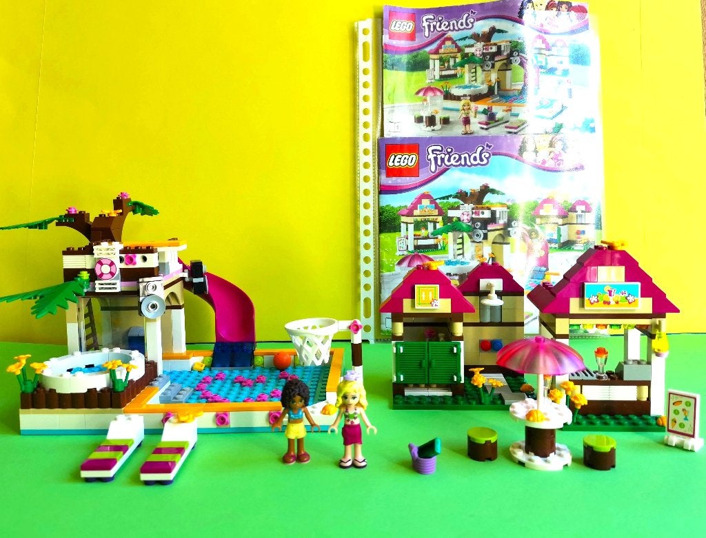lego friends 41008 haertlake zwembad, Ophalen, Lego, Zo goed als nieuw, Complete set