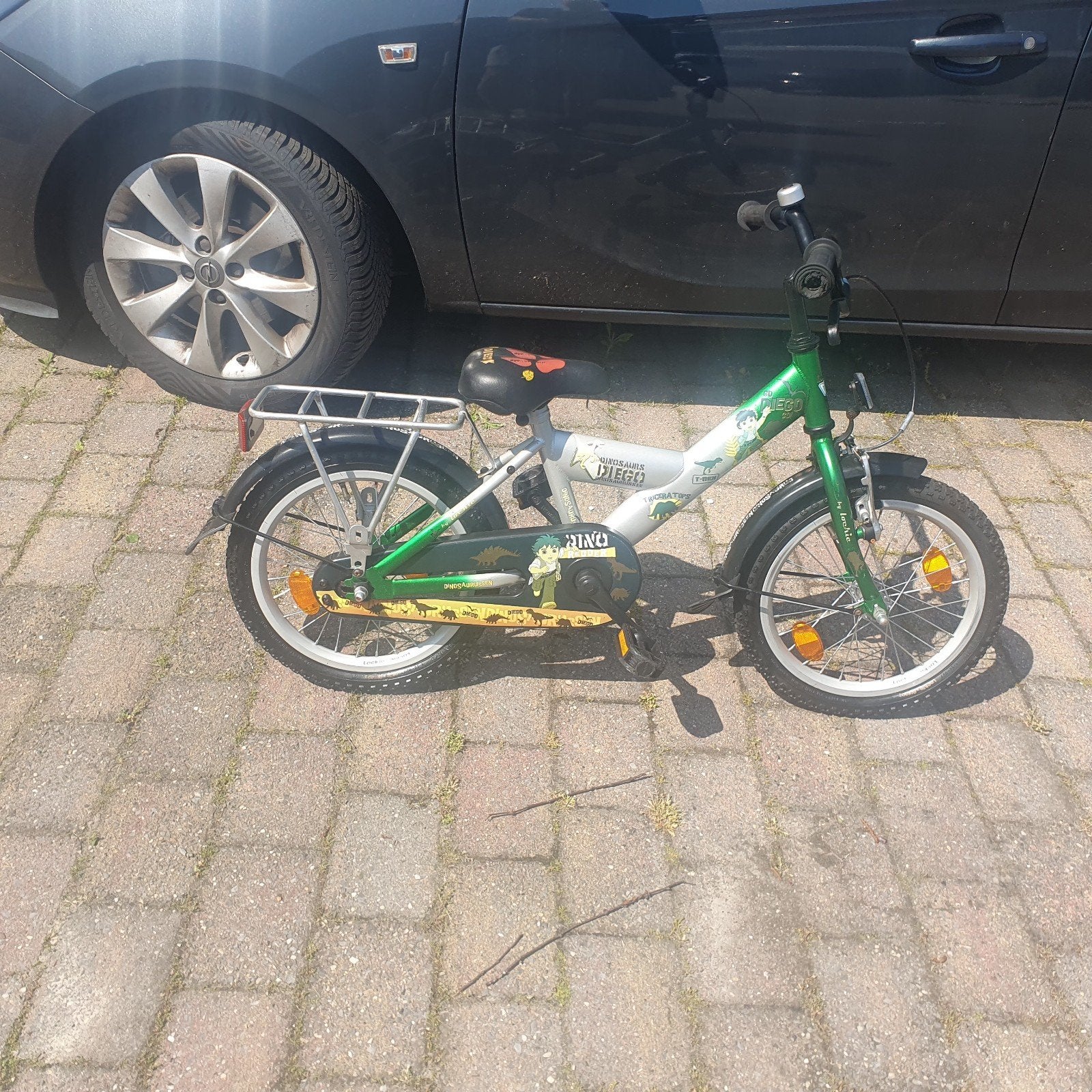 Loekie jongens dinosaurusfiets 16 inch, Fietsen en Brommers, Fietsen | Kinderfietsjes, Ophalen, Gebruikt, 16 tot 20 inch