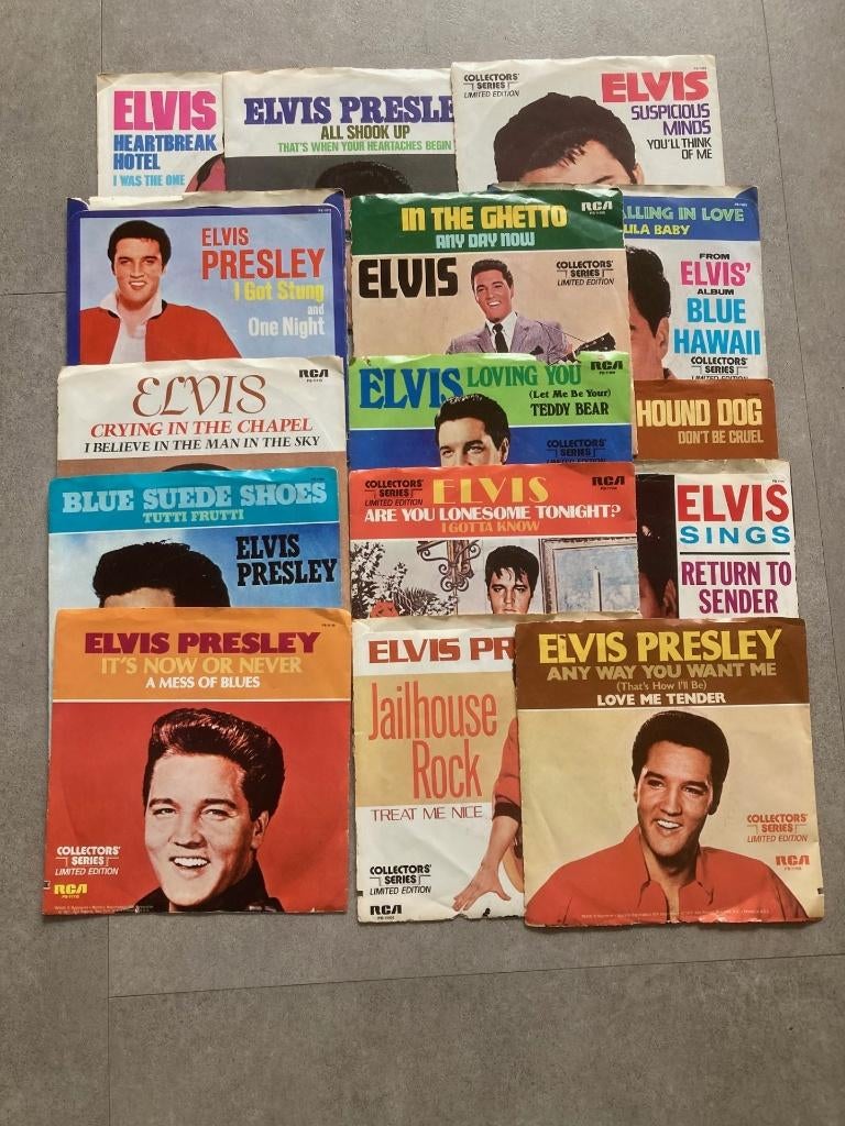 singles elvis, Cd's en Dvd's, Vinyl Singles, Ophalen, Gebruikt, 7 inch, Single