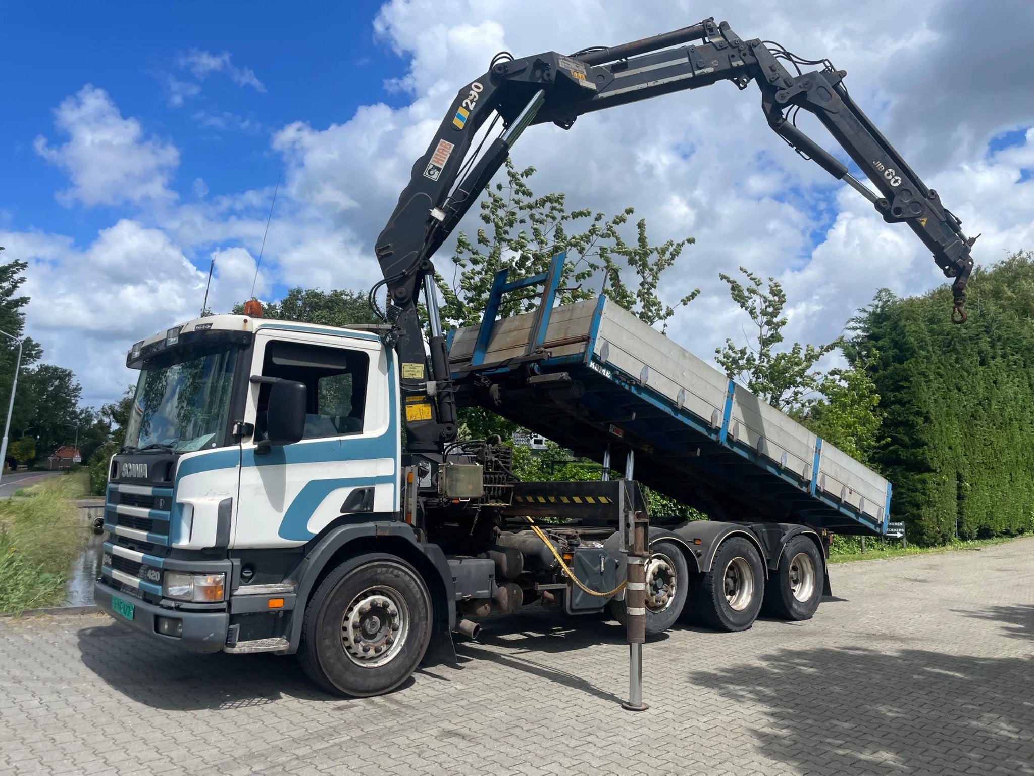 Scania P124-420 Topper with hiab 290 with fly jib, good cond, Scania, Bedrijf, Diesel, 420 pk