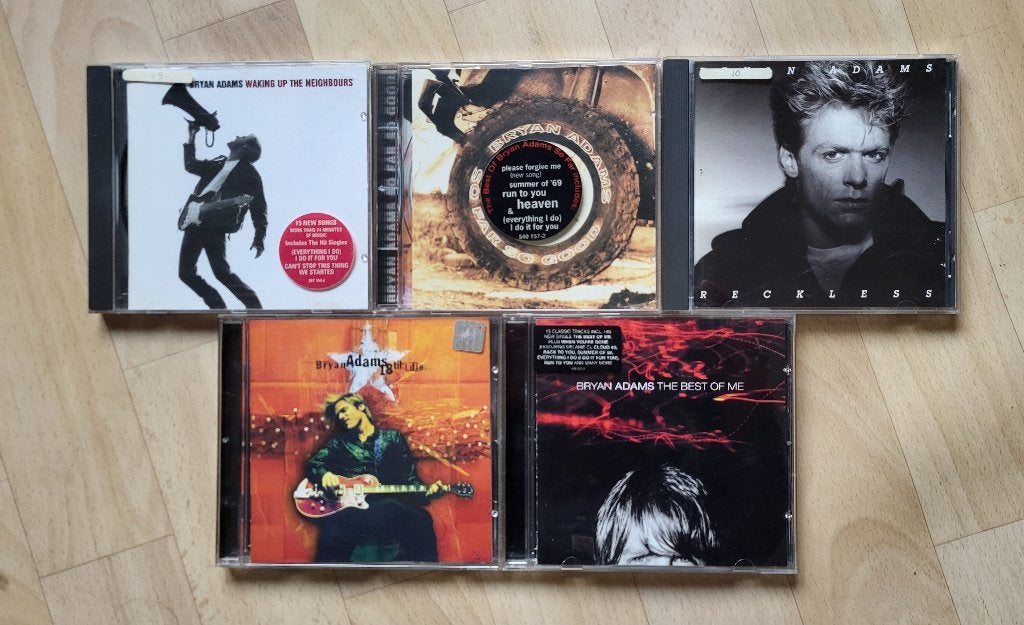 5 cd's van Bryan Adams, Verzenden, Zo goed als nieuw, Overige genres