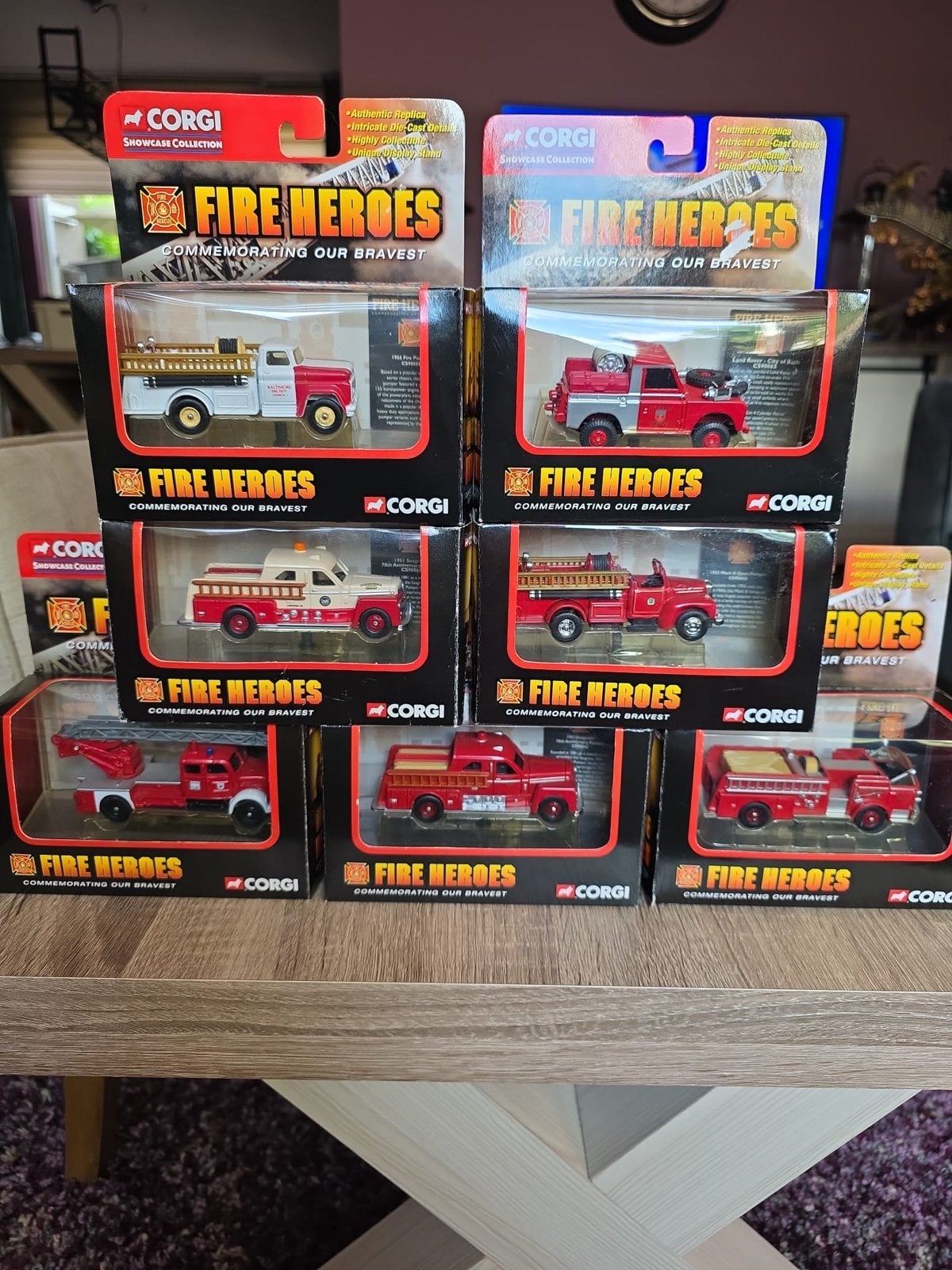 Corgi Fire Heroes Collectie - 7 Brandweervoertuigen, Hobby en Vrije tijd, 1:50 of kleiner, Zo goed als nieuw, Truck, Ophalen