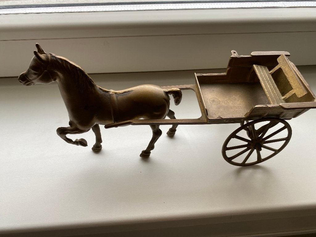 paard en wagen  messing, Verzenden, Koper