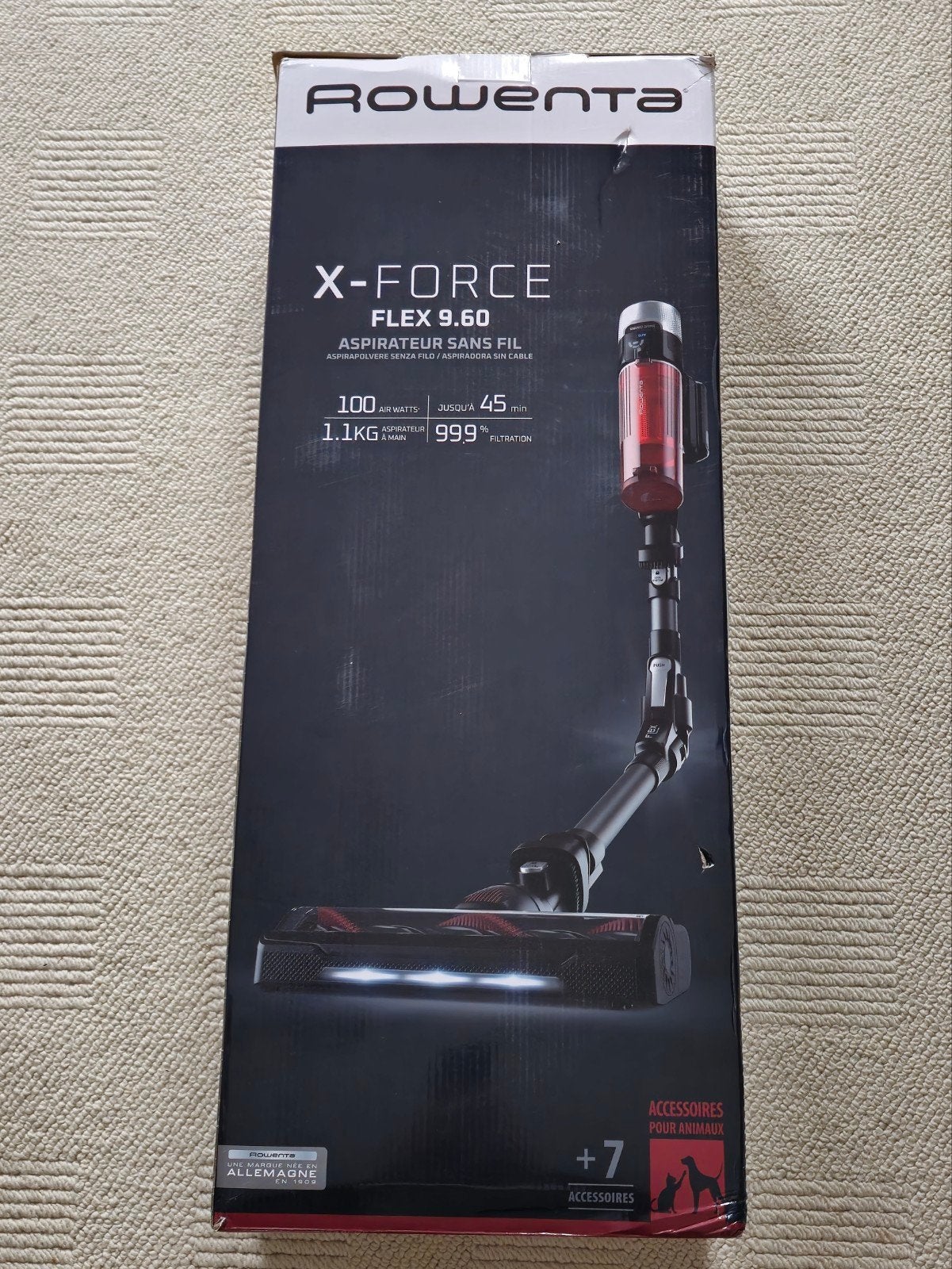 Rowenta X-FORCE FLEX 9.60 Steelstofzuiger - Nieuw in doos, Geschikt voor tapijt, Nieuw, Minder dan 1200 watt, Reservoir