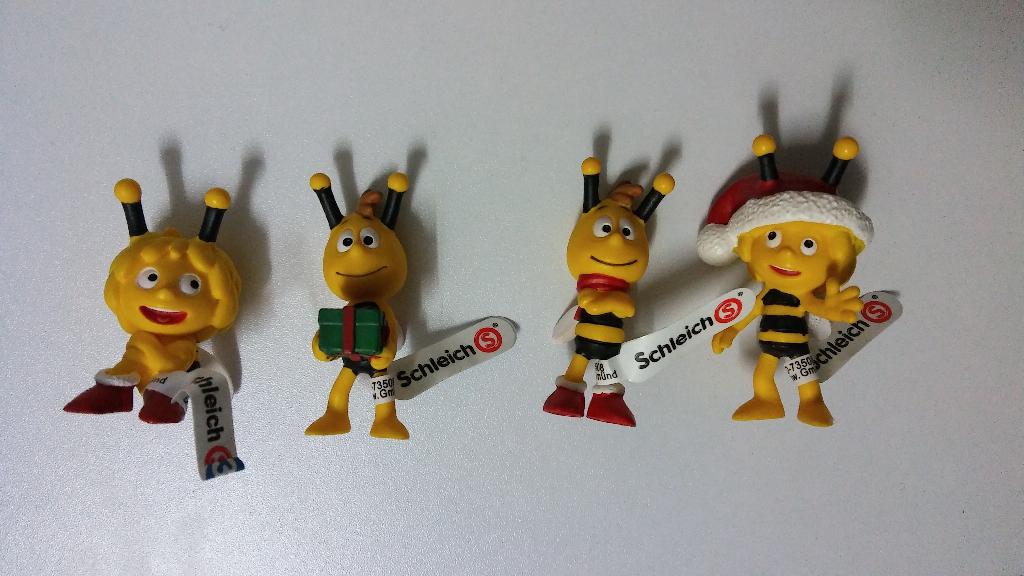 Maja de Bij Maya tekenfilm schleich pvc figuren set kerst, Ophalen of Verzenden, Overige figuren, Zo goed als nieuw, Overige typen