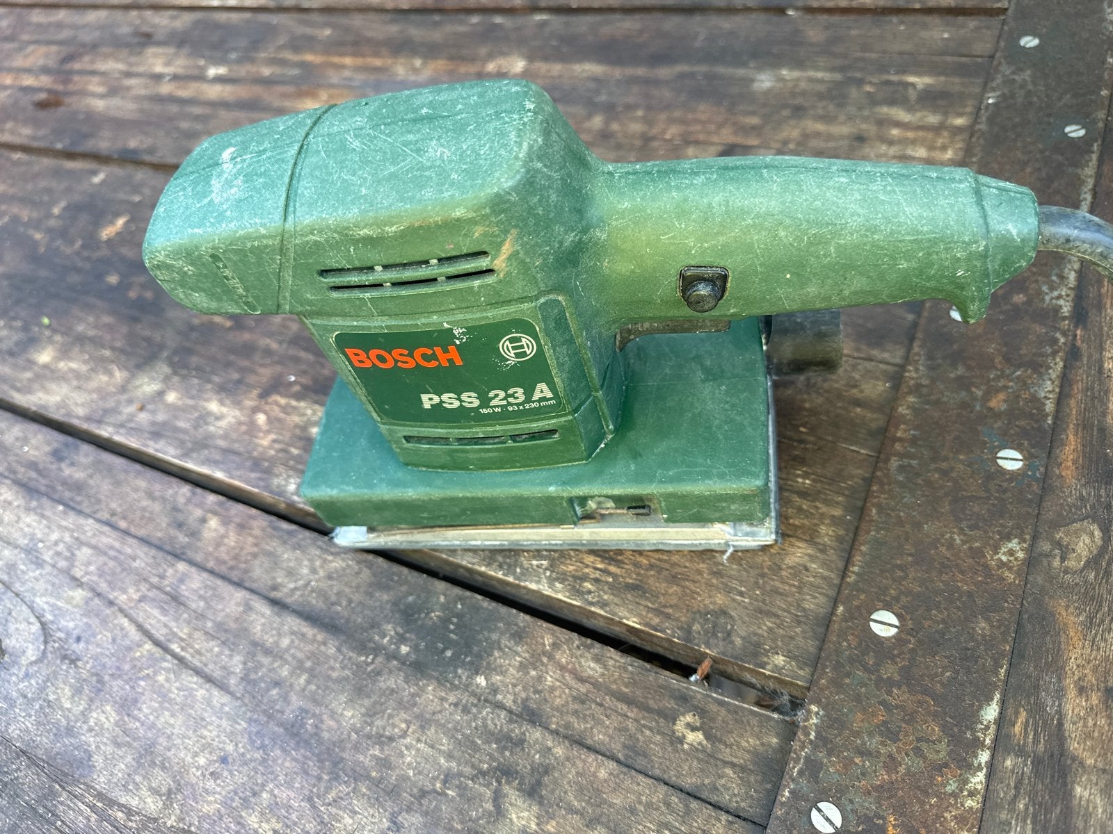 Bosch PSS 23 A Vlakschuurmachine - Gebruikt, Ophalen of Verzenden, Gebruikt, Minder dan 600 watt, Vlakschuurmachine