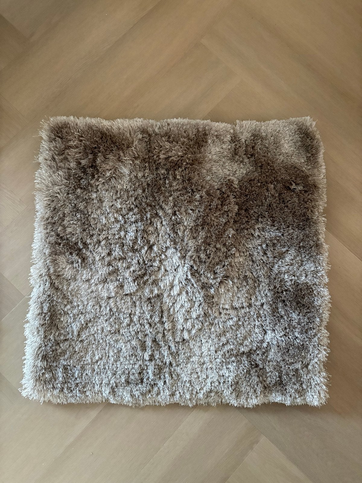 Benuta Whisper Vloerkleed - Taupe - 60x 60cm, Ophalen, Bruin, Vierkant, 50 tot 100 cm