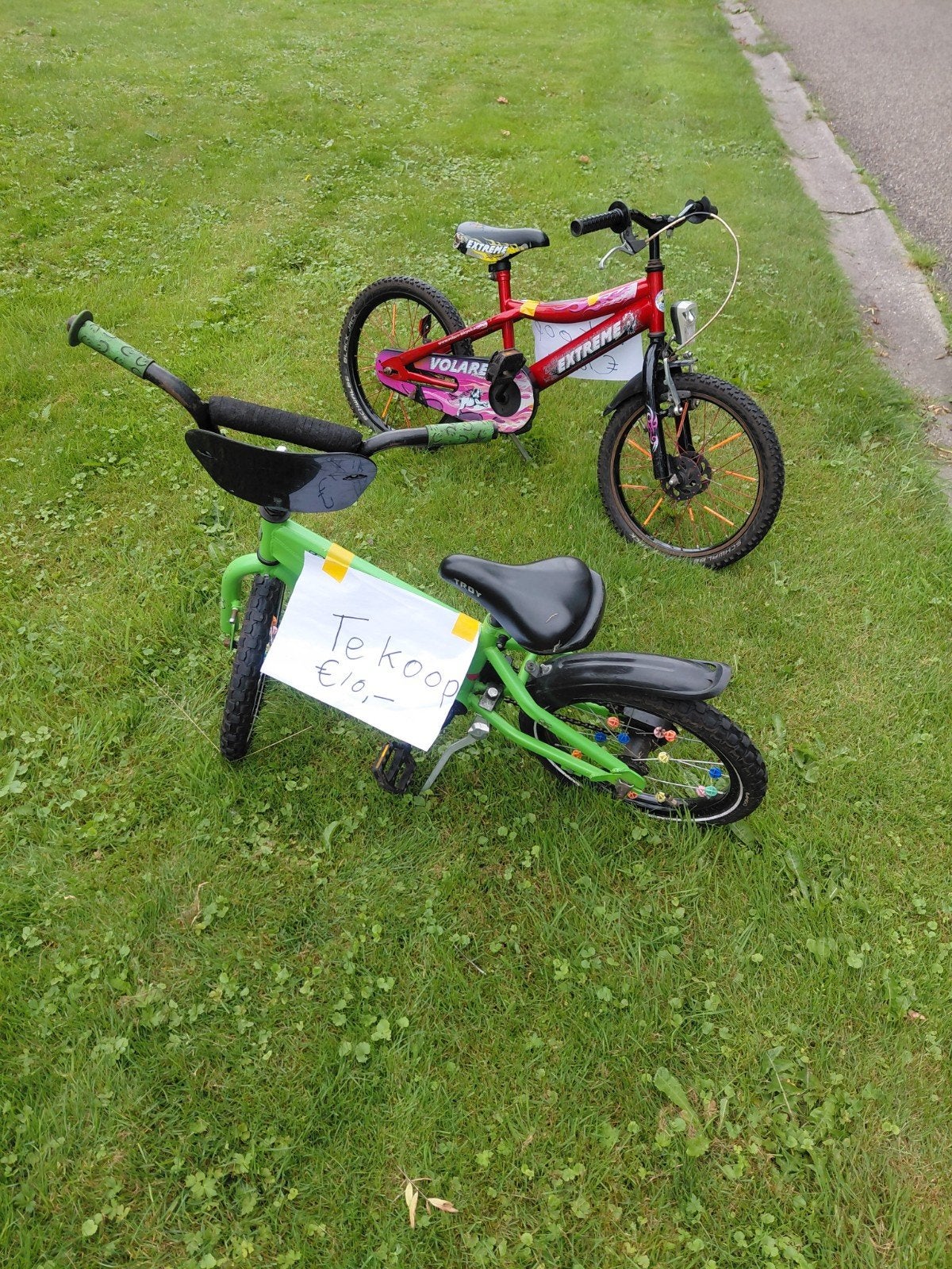 Twee kinderfietsen - groene is verkocht, Velgrem, Volare, Troy, Ophalen of Verzenden, 16 tot 20 inch