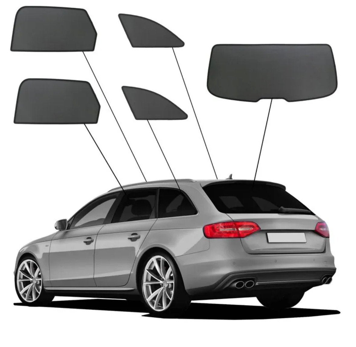 Zonnenschermen Audi A4 Set - Perfecte Pasvorm, Auto diversen, Auto-accessoires, Gebruikt, Ophalen