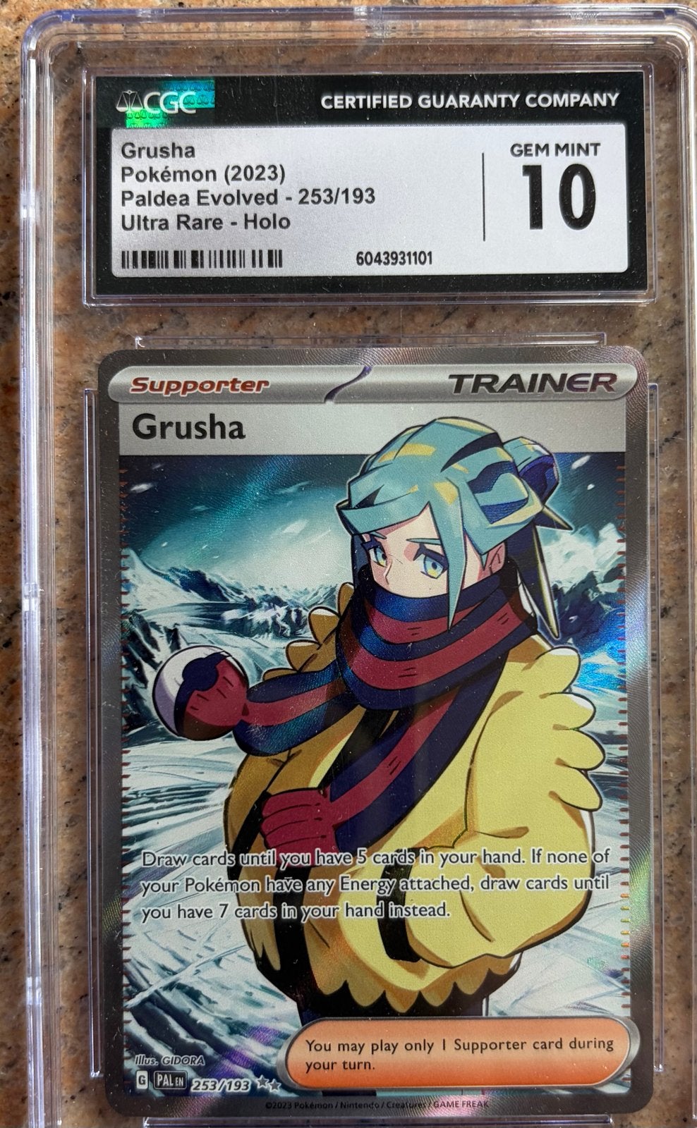 Grusha (2023) Paldea Evolved - 253/193 - CGC Gem Mint 10, Ophalen of Verzenden, Nieuw, Losse kaart, Foil