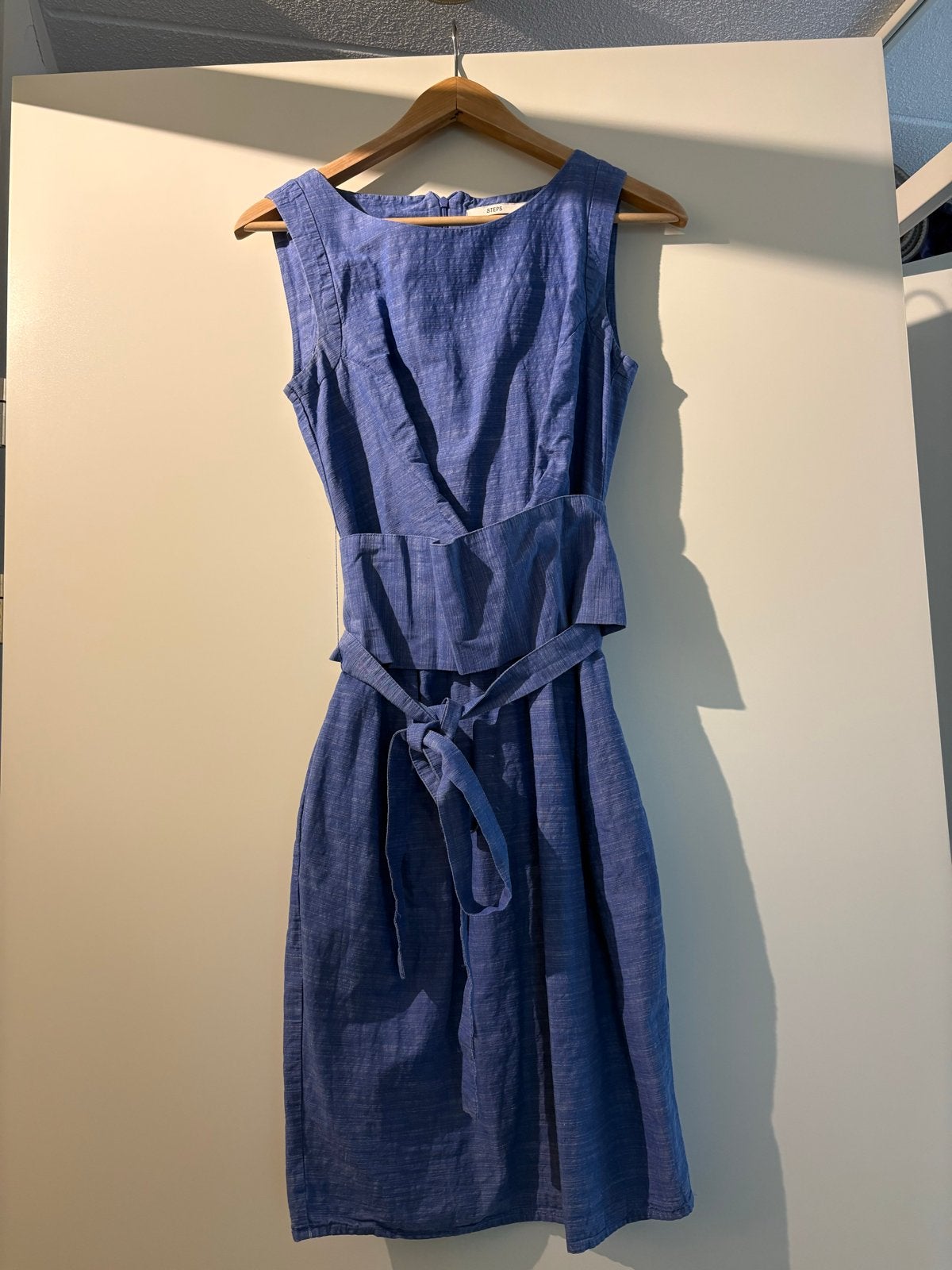 Steps blauwe katoenen jurk maat 36, Kleding | Dames, Jurken, Blauw, Ophalen of Verzenden, Zo goed als nieuw, Maat 36 (S)