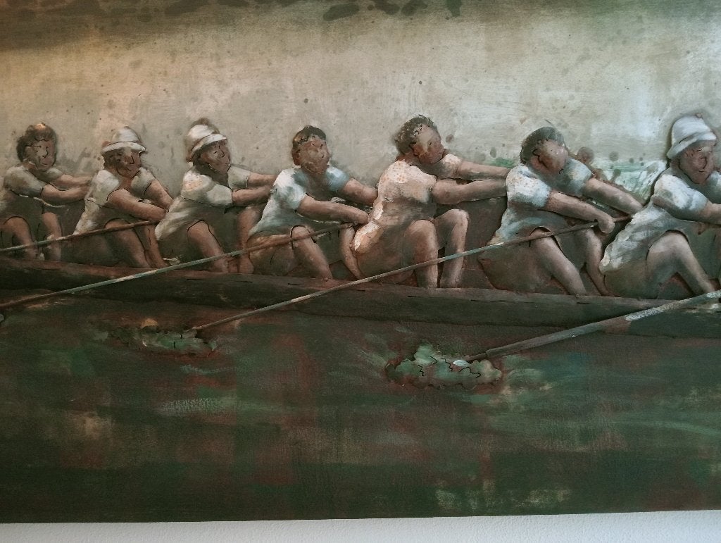 Schilderij metaal, Huis en Inrichting, Woonaccessoires | Schilderijen, Tekeningen en Foto's, Ophalen, Zo goed als nieuw, 75 tot 100 cm