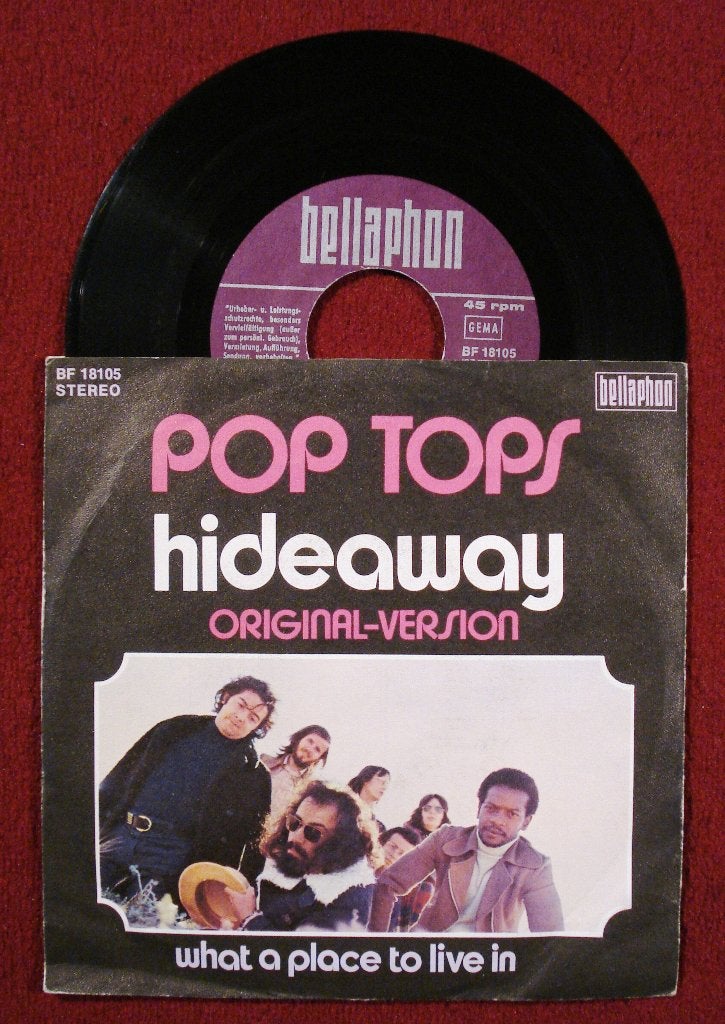 Pop Tops 7" Vinyl Single: ‘Hideaway’ (Duitsland), Ophalen of Verzenden, Zo goed als nieuw, 7 inch, Pop