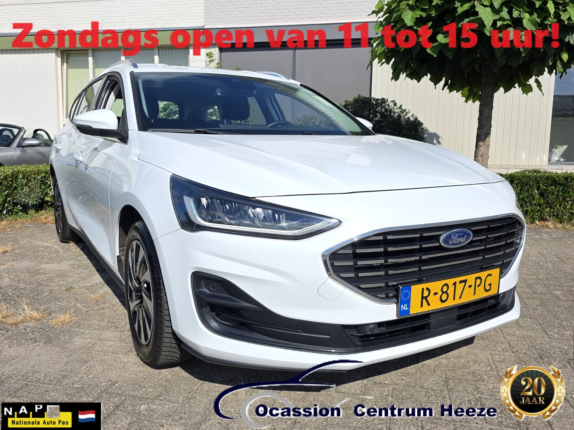Ford FOCUS Wagon 1.0 EB Hybrid Titanium, Carplay! Lm Velgen!, Auto's, Ford, Gebruikt, Wit, Origineel Nederlands, Handgeschakeld