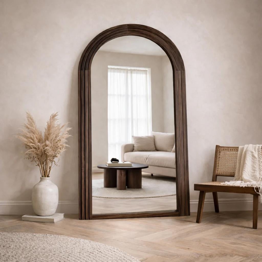 Spiegel Walnoot Hout Japandi 200x100cm OUTLET‼️
