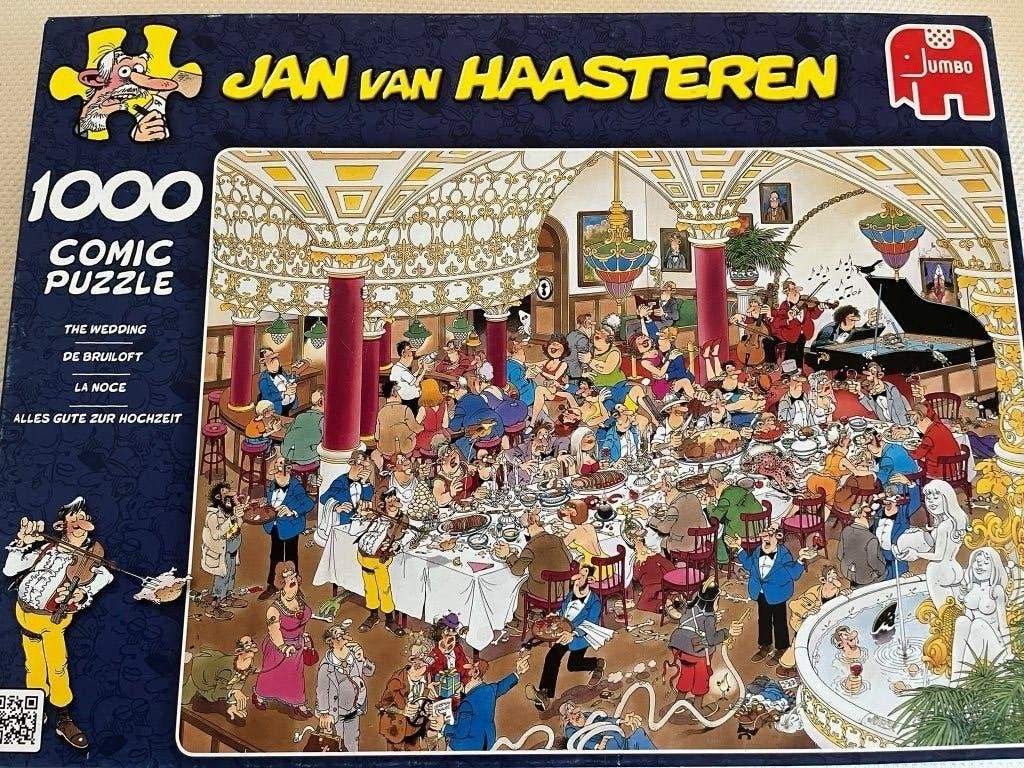 Van Haasteren puzzel 1000 stuks De bruiloft, Ophalen of Verzenden, 500 t/m 1500 stukjes, Zo goed als nieuw, Legpuzzel