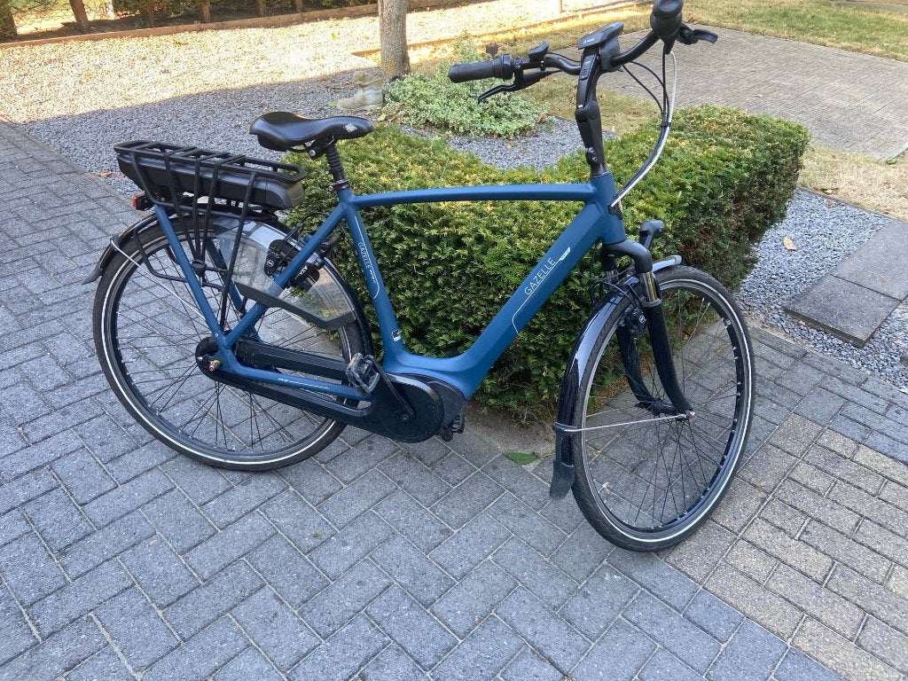 elektrische herenfiets gazelle orange, Ophalen, Gebruikt, 50 km per accu of meer, 55 tot 59 cm