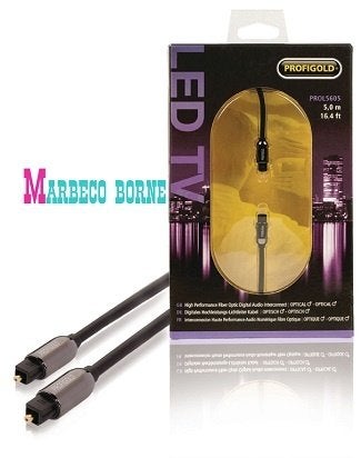 Toslink kabel, Digitale Optische AV kabel, 5 meter ProfiGold, Nieuw, 5 tot 10 meter, Optische kabel, Info@marbeco.nl