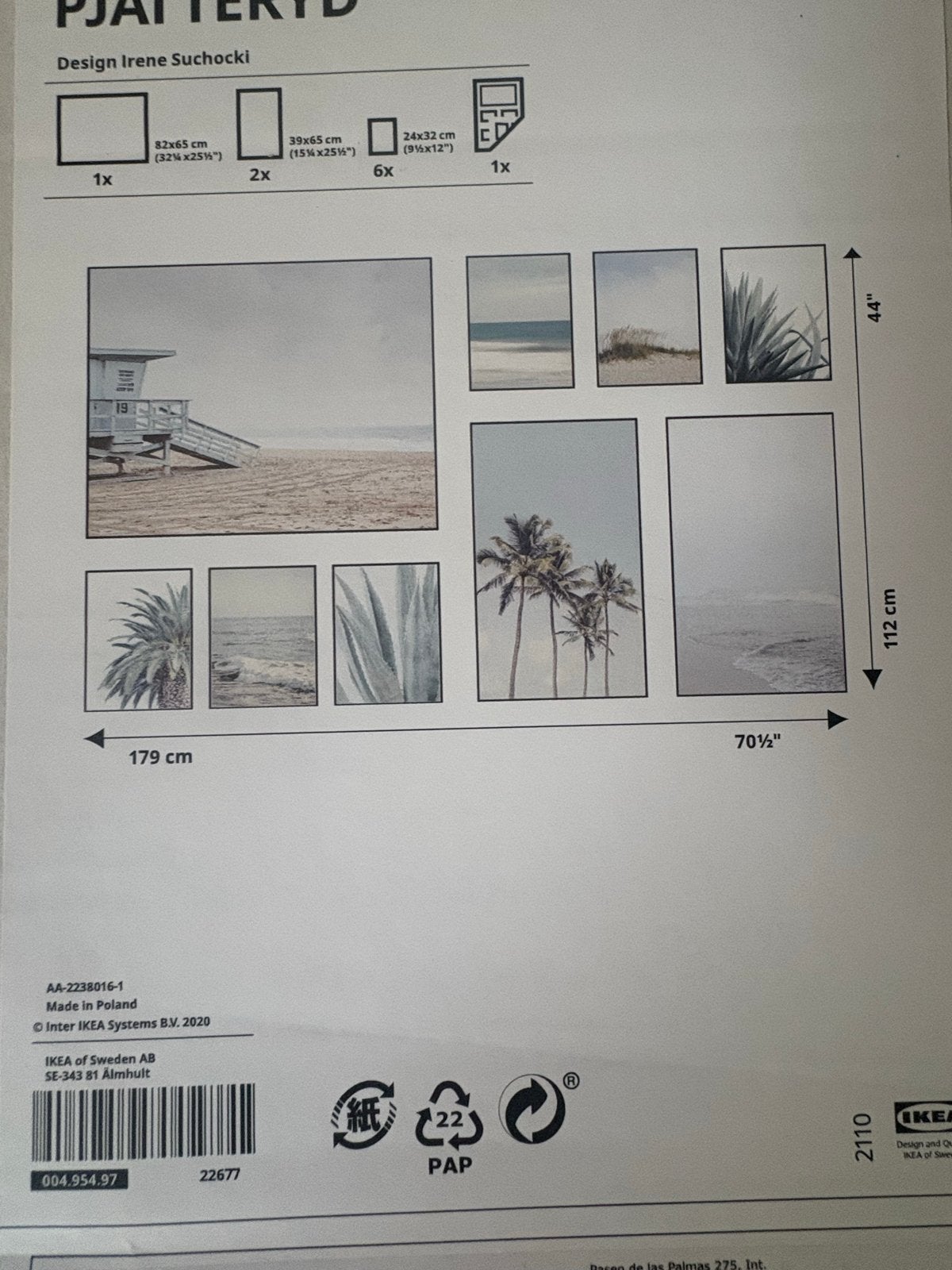 IKEA Pjatteryd Canvas Set - Nieuw in doos, Ophalen, Nieuw, 125 cm of meer, Schilderij