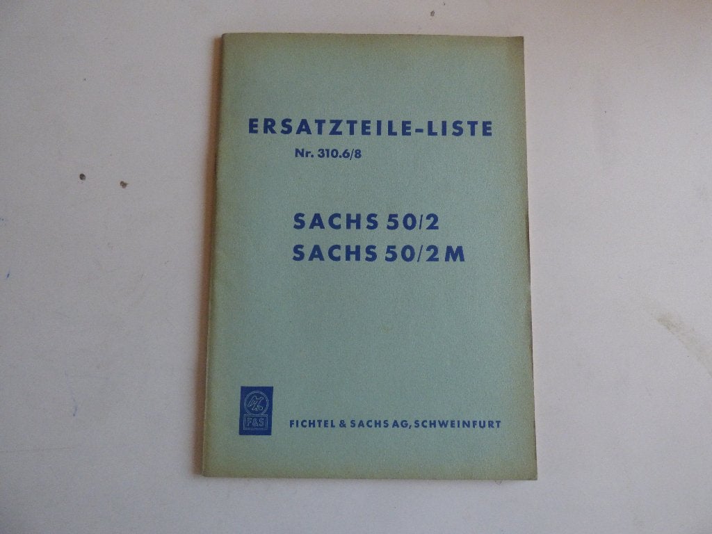 SACHS 50/2 & 50/2 M ONDERDELENLIJST 310.6/8, Ophalen of Verzenden, Gebruikt