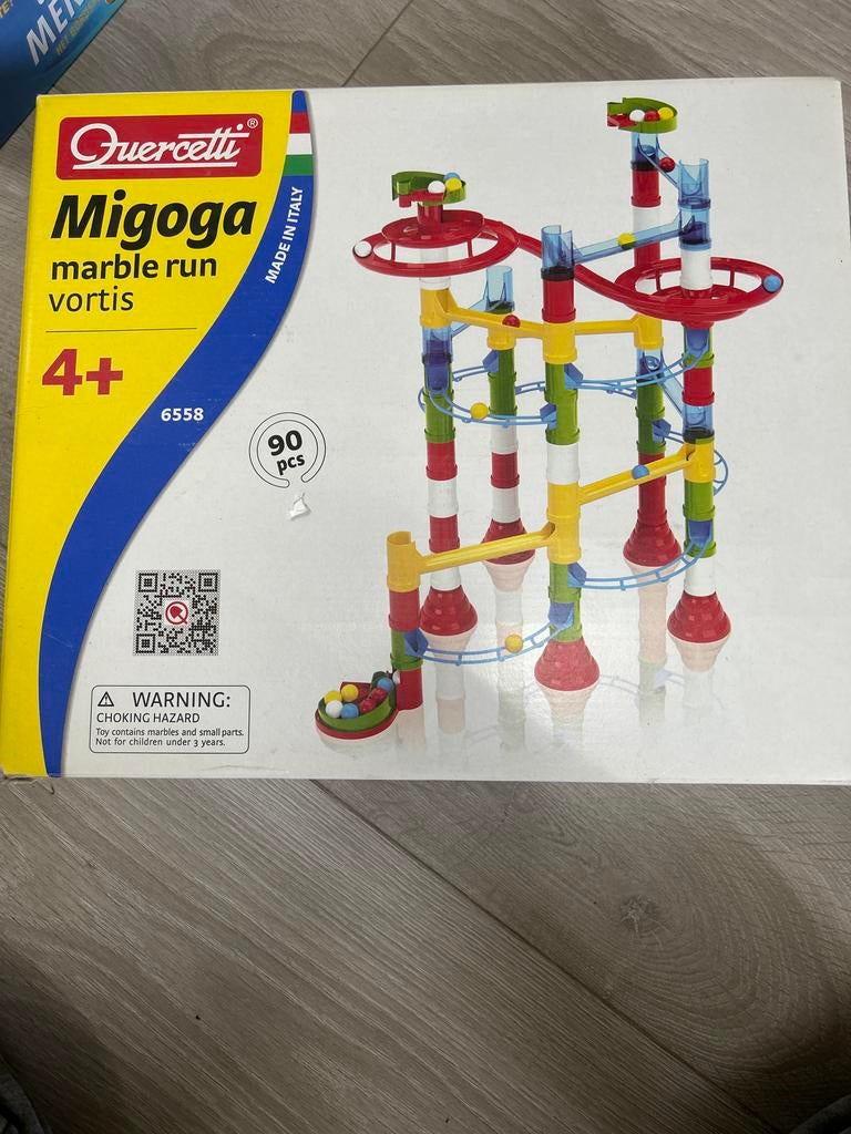 Quercetti Migoga knikkerbaan Vortis 90 stuks, Ophalen of Verzenden, Zo goed als nieuw, Overige merken