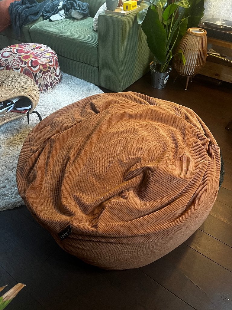 Lebel zitzak Plof Chair - Caramel, Ophalen, Zo goed als nieuw, Bruin, Zitzak