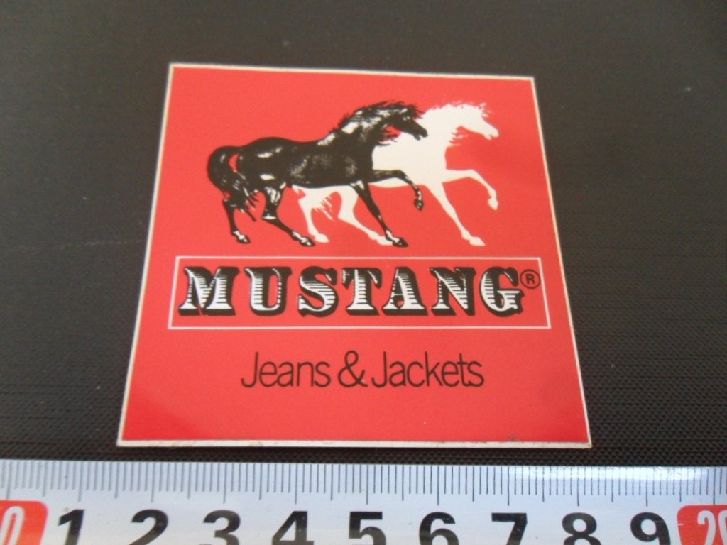 sticker 190 logo mustang jeans & jackets, Ophalen, Zo goed als nieuw