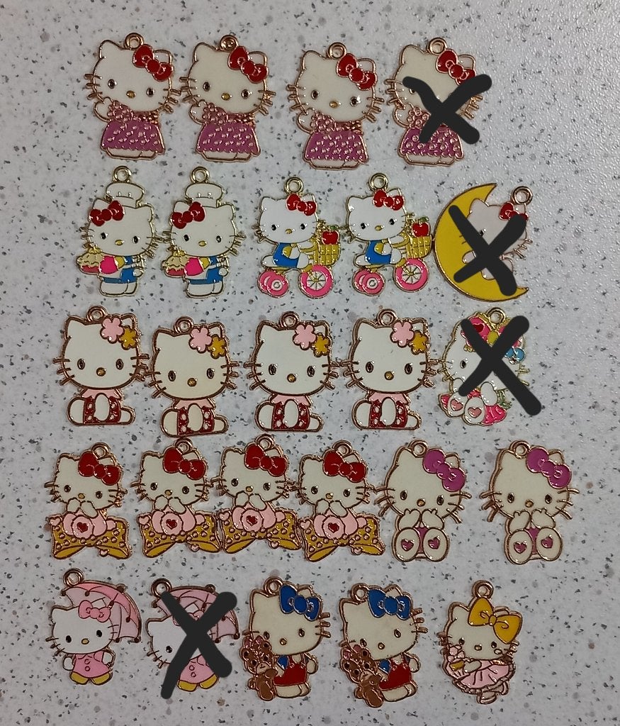 Hello kitty metalen bedels, Ophalen of Verzenden, Nieuw, Bedel