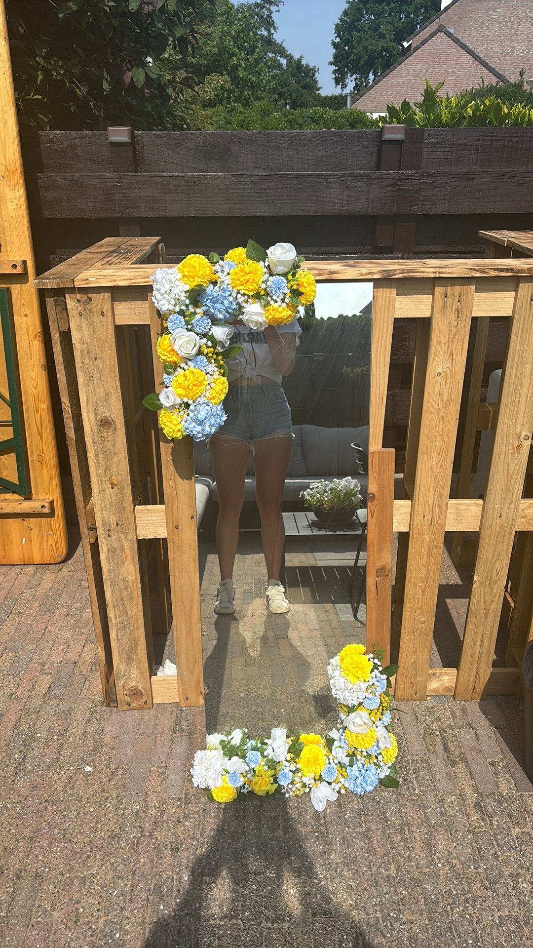 Bloemenspiegel – La Dolce Vita, Ophalen, Rechthoekig, 50 tot 75 cm, 100 tot 150 cm