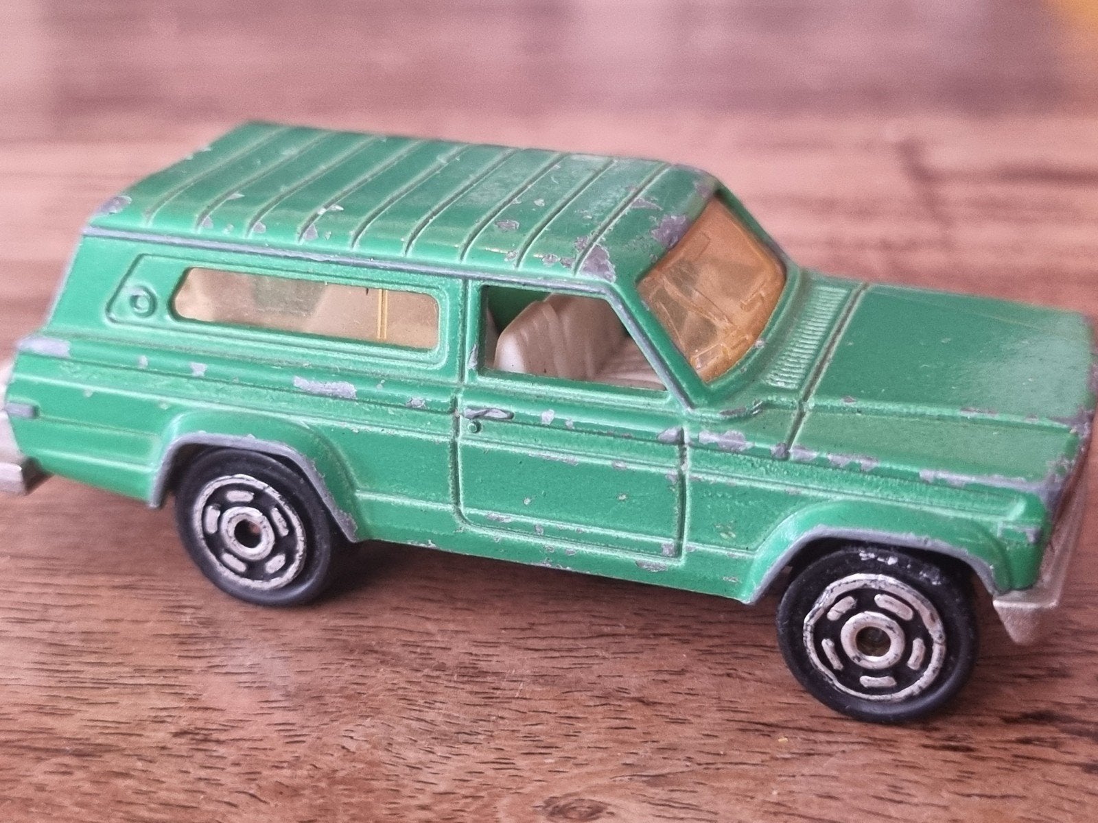 Majorette Jeep Cherokee ECH. 1/64 nr. 236 - Groen, Ophalen of Verzenden, Gebruikt