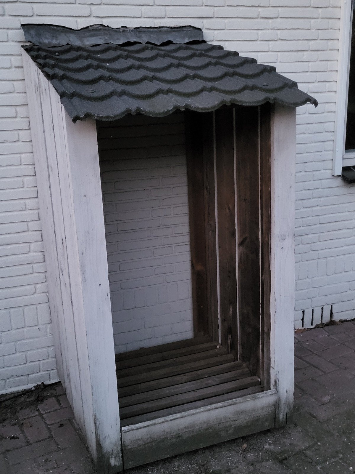 Ruim houthok van steigerhout, Tuin en Terras, Ophalen