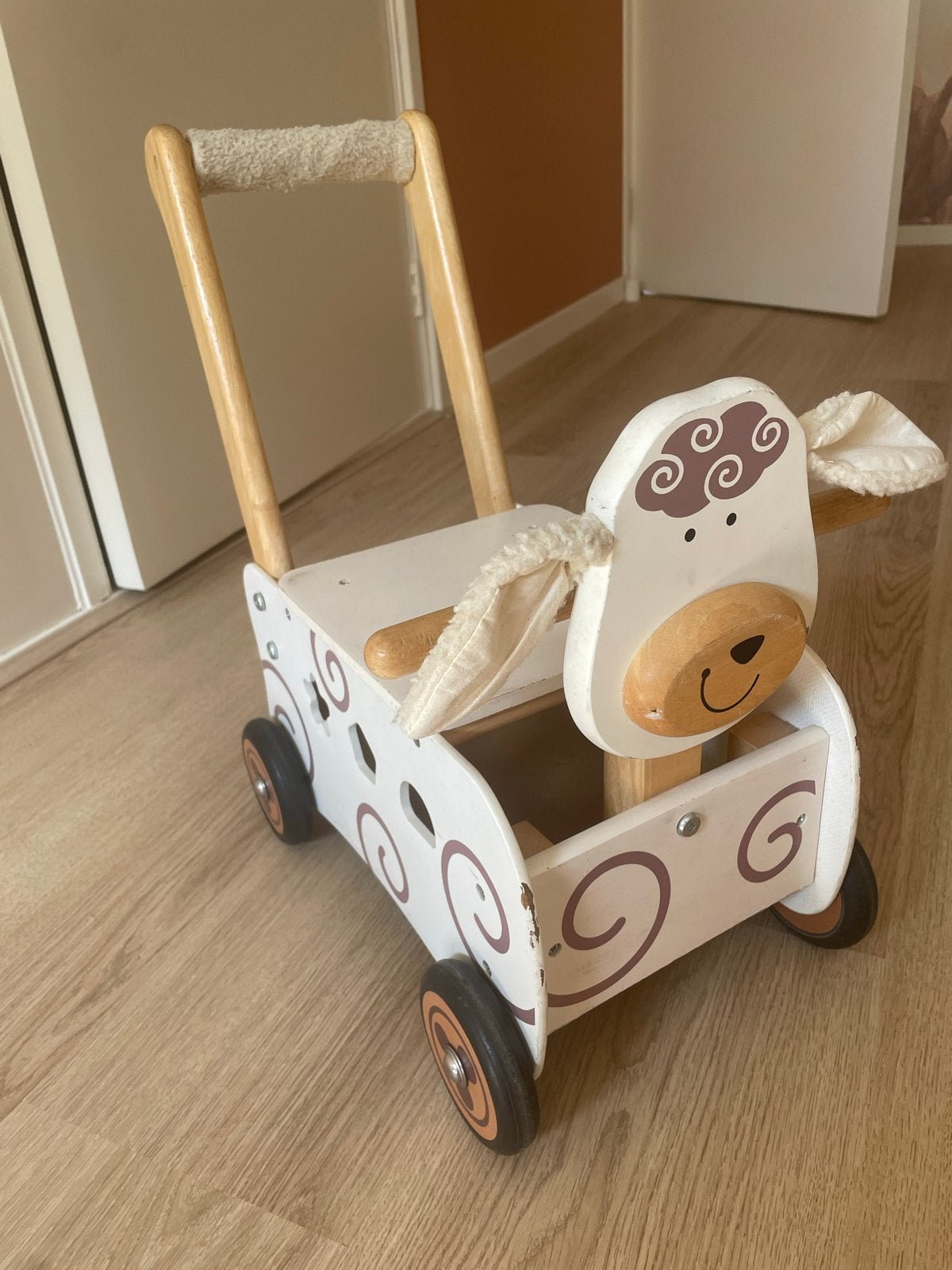 Houten loopwagen schaap - Gebruikt, Ophalen, Gebruikt, Overige typen, Met wieltjes