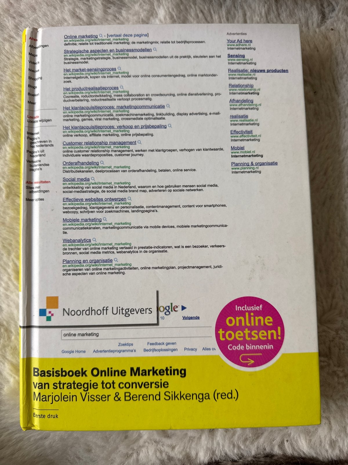 Basisboek Online Marketing - Marjolein Visser & Berend Sikke, Boeken, Ophalen of Verzenden, Gamma, Zo goed als nieuw, HBO