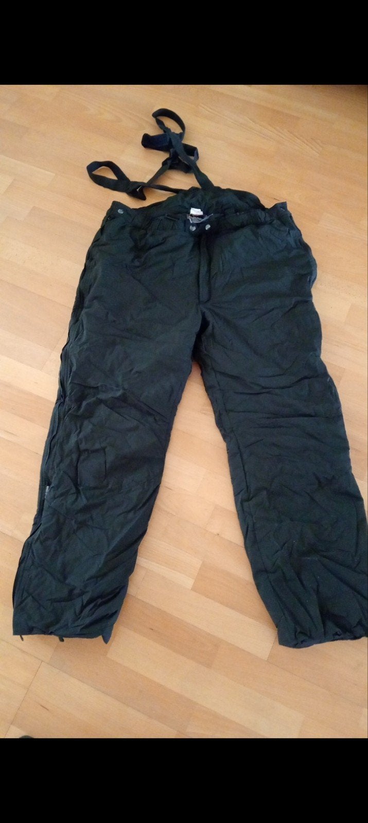 Zwarte skibroek met bretels - Maat XL, Broek, Maat 46/48 (XL) of groter, Ophalen of Verzenden, Geen merk